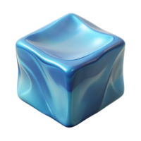 nostalgic immaculate Hyper-specific, photorealistic render of a single, melting ice cube with realistic refraction Isolated cutout with Transparent Background high quality png
