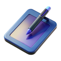 radiant distinctive A digital tablet with a stylus pen with Transparent Background png