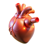 wonderful passionate modern A stylized, beating human heart made of light with Transparent Background flawless png