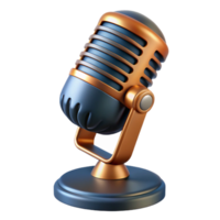 standout coastal Professional render, hyper-specific, isolated cutout of a single vintage microphone with Transparent Background fine detail png