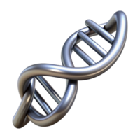 serene whimsical tropical Photorealistic ultra-detailed isolated cutout of a single spiraling DNA double helix made of brushed steel, professional render with Transparent Background top-tier png