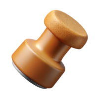 vibrant signature Hyper-specific, professional render of a single cork bottle stopper Isolated cutout with Transparent Background png