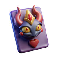 sought-after rustic A single, stylized playing card, depicting a fantasy creature with Transparent Background gallery standard png