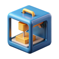 mesmerizing urban D printer printing a small object with Transparent Background handcrafted png