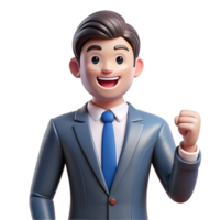 stunning whimsical minimalist Successful entrepreneur in a suit, with Transparent Background artisan png