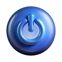 wonderful art deco A power button symbol, glowing with Transparent Background flawless png