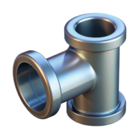 romantic splendid Professional render of a hyper-specific, isolated, industrial style metal pipe fitting with Transparent Background flawless png