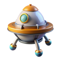 vibrant bold victorian Concept art style, hyper-specific, professional render, isolated cutout of a single, futuristic space probe with Transparent Background handcrafted png