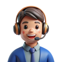 spectacular sought-after Smiling customer service representative with a headset, with Transparent Background png