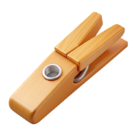 nostalgic impressive Hyper-specific professional render of a single wooden clothespin, isolated cutout with Transparent Background sharp png