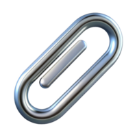 pristine joyful minimalist Hyper-specific, isolated cutout, single paperclip, silver metal, professional render with Transparent Background precision png