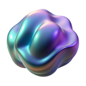 spicca elegante fotorealistico, ultra-dettagliato, iperspecifico isolato ritagliare di un' separare, iridescente, trasformazione, amorfo macchia, professionale rendere con trasparente sfondo 4k png