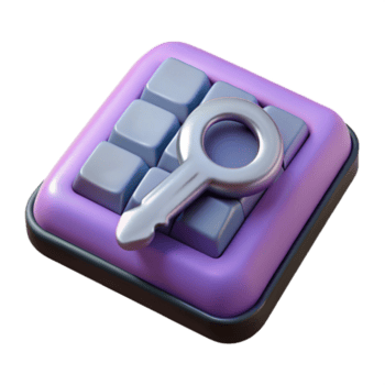 maravilloso moderno un soltero llave desde un computadora teclado con transparente antecedentes crujiente png