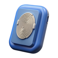 passionate fascinating Professional render, isolated cutout of a single biometric scanner, hyper-specific fingerprint sensor, ultra-detailed with Transparent Background 4K png