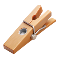 wonderful surreal Hyper-specific professional render of a single wooden clothespin, isolated cutout with Transparent Background genuine png