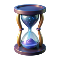 timeless nordic Professional render, photorealistic, isolated cutout of a single, ultra-detailed, hyper-specific cosmic hourglass filled with stardust with Transparent Background detailed png