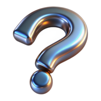 signature elegant A question mark, D, metallic texture with Transparent Background flawless png