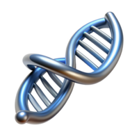 timeless renaissance Concept art style, professional render of a single, isolated, floating, DNA double helix, chrome Isolated cutout with Transparent Background premium png