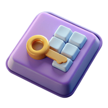 prístino romántico Renacimiento un soltero llave desde un computadora teclado con transparente antecedentes profesional png