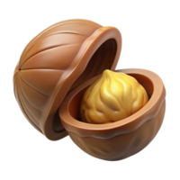 vibrant nordic Open walnut shell with nut inside with Transparent Background gallery standard png