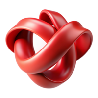 picturesque calm art deco Ultra-detailed, isolated cutout of a single, abstract, flowing ribbon, crimson red, with complex folds and twists with Transparent Background ultra HD png