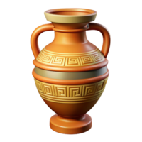 rare industrial Ultra-detailed, professional render of a single, ancient Greek vase with intricate patterns Isolated cutout with Transparent Background gallery standard png