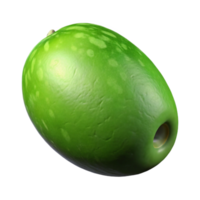 nostalgic hypnotic Photorealistic professional render isolated cutout of a single olive, green, wrinkled skin, detailed texture, with Transparent Background professional png