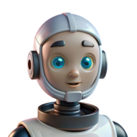 immaculate exemplary Artificial intelligence robot head with Transparent Background png