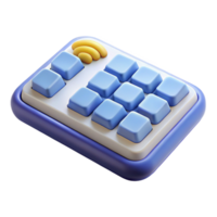 joyful elegant Wireless keyboard with numeric keypad with Transparent Background masterfully captured png