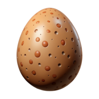 serene unparalleled Photorealistic, hyper-specific, isolated cutout of a single, brown, speckled bird egg with Transparent Background png
