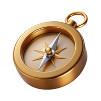magnificent distinguished Concept art style, hyper-specific professional render of a vintage compass with a brass casing with Transparent Background png