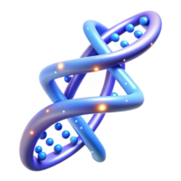 sumptuous art deco A DNA double helix composed of glowing particles, with Transparent Background crisp png