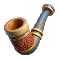 wonderful tropical Hyper-specific professional render of a tribal ceremonial pipe carved from soapstone with Transparent Background original png
