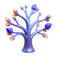 unforgettable tropical Concept art style, isolated cutout of a single, stylized, human brain, composed entirely of interwoven tree branches with Transparent Background sharp png