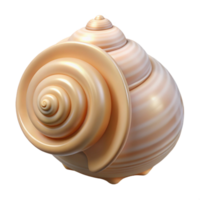 splendid standout Professional render, ultra-detailed, isolated cutout of a single, perfect, spiral seashell, with delicate, pearly texture with Transparent Background png