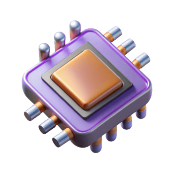 harmonisk ren fotorealistisk, hyperspecifik framställa av en enda, Avancerad, kvant datoranvändning chip isolerat Skära ut med transparent bakgrund felfri png