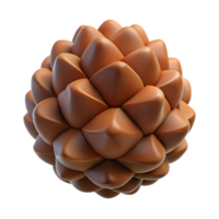 iconic baroque Hyper-specific, professional render of a single, dried brown pinecone scale with Transparent Background museum quality png