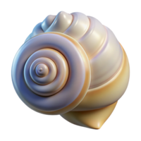 iconic classic Ultra-detailed, photorealistic professional render of a single isolated seashell, spiral, hyper-specific with Transparent Background gallery standard png