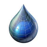 vibrant timeless Close-up of a dewdrop on a spider web with Transparent Background Dewdrop and web considered a single entity png