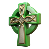 vibrant retro Celtic Cross, Christian symbol, Irish heritage, with Transparent Background crisp png