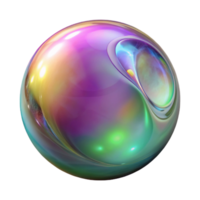 whimsical breathtaking Ultra-detailed, isolated cutout of a single, iridescent, soap bubble with fractal patterns, professional render with Transparent Background ultra HD png