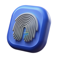timeless elegant Hyper-specific, ultra-detailed, professional render of a single, biometric fingerprint scanner, isolated cutout with Transparent Background masterfully captured png
