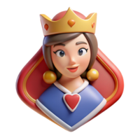 peaceful fascinating Hyper-specific isolated cutout of a stylized playing card Queen of Spades, concept art style professional render with Transparent Background fine detail png