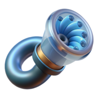 serene industrial Isolated cutout, concept art style, hyper-specific, ultra-detailed professional render of a biomechanical tube with Transparent Background professional png