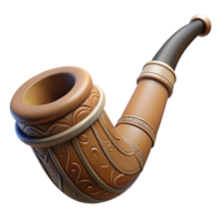 tranquil immaculate Hyper-specific professional render of a tribal ceremonial pipe carved from soapstone with Transparent Background detailed png