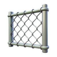 romantic spectacular Photorealistic, isolated cutout of a single, section of chain link fence with Transparent Background top-tier png
