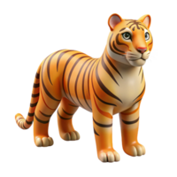 pristine notable Concept art style hyper-specific isolated cutout of a single tiger Panthera tigris stripe pattern, with Transparent Background png