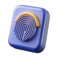 nostalgic pristine Professional render, isolated cutout of a single biometric scanner, hyper-specific fingerprint sensor, ultra-detailed with Transparent Background refined png
