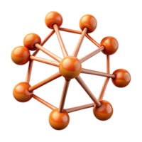 mesmerizing energetic coastal Hyper-specific concept art style isolated cutout of a single intricate network of interconnected neurons with Transparent Background professional png