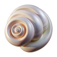 notable impressionist Professional render ultra-detailed isolated cutout of a seashell spiral, polished, pearly white, intricate curves, with Transparent Background elite png
